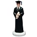 Boy Graduation Cake Topper Figure - Black Robe