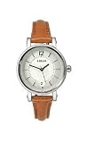 Fossil Dress Boyfriend Brown Leather Silver Dial Women's Watch #ES2373
