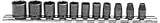 Stanley Proto J74104 15 Piece 6 Point 1/2 Drive Impact Socket Set
