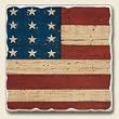 Tumbled tile trivet ~ Grand Old Flag ~ 8 inch square ~ code 029