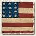 Kitchen & Housewares : Tumbled tile trivet ~ Grand Old Flag ~ 8 inch square ~ code 029