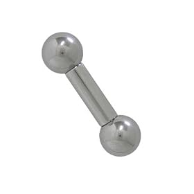 Straight Surgical Steel Barbell - 6 Gauge - 1/2" Inch