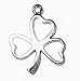 Sterling Silver Charm Pendant Shamrock Irish Clover Open Design