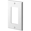 Leviton 80401-W 1-Gang Decora/GFCI Device Decora Wallplate, Standard Size, Thermoset, Device Mount, White