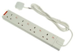 Masterplug 4 Gang Switched Extension Lead 2m 13 Amp Fused