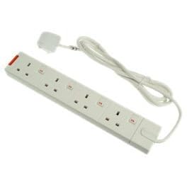 Masterplug 4 Gang Switched Extension Lead 2m 13 Amp Fused