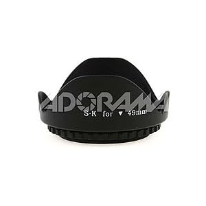 Adorama 49mm Wide Angle Digital Lens Hood - Petal Shaped by