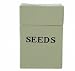 small metal seed box - moss green colour - 6cm D x 8.5cm W x 12.5cm H