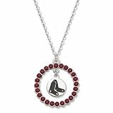 Boston Red Sox Spirit Crystal Logo Wreath Necklace