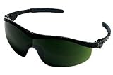 Storm Safety Glasses by Crews (Black Frame, Green 5.0 Lens)