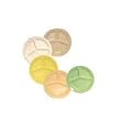 Food Service Round Compartment Lunch Plate, 11" 3-Compartment Plate, Yellow, Supermel
