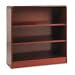 Office Products : Radius Corner Wood Veneer Bookcase, Three-Shelf, 36 High, Cherry (ALE23661)