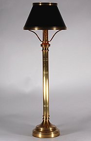 Visual Comfort Edwardian Brass Column Console Table Lamp