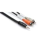 6Ft Stereo Y-Cable 3.5Mm Trs To Dual Rca With White Earbud Headphones