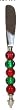 Decorative Spreader Set / 4 With Christmas Red and Green Glass Bead Handles