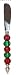 Decorative Spreader Set / 4 With Christmas Red and Green Glass Bead Handles