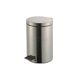 3-1 2 Gallon Step On Trash Can - Stainless Steel by Global Industrial