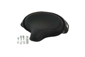 Motorcycle Black Leather Police Style Solo Seat