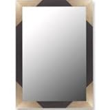 IMAGE OF Mirror with Champagne Corners and Brazilian Walnut Keystones Size: 35