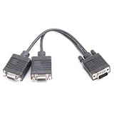 Hosa 6 Premium VGA Y Cable, 15 Pin VGA Male to Two 15 Pin VGA Female