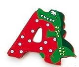 A for Alligator - Wooden animal alphabet letter