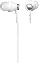 Sony Mdr-Ex75/Whi Ex Earbuds Headphones with 9mm Hi-Sensitivity Driver (White)