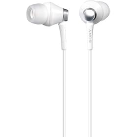 Sony Mdr-Ex75 Whi Ex Earbuds Headphones with 9mm Hi-Sensitivity Driver (White) by Sony