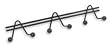 Battalion 1HEZ3 Coat and Hat Hook, 6 Hook Ends, Black