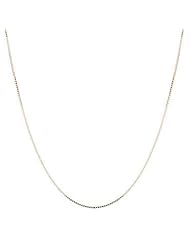 Yellow Gold Adjustable Box Chain Necklace