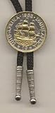 South African Penny Ã’Sailing ShipÃ“ (Half Dollar Size) Two Tone Coin Bolo Tie