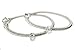 18K White Gold Matte-Finish Mesh Hoop Earrings