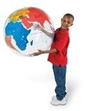 Inflatable Labeling Globe; Incl:Repair kit, activity guide, and hook and string for hanging display