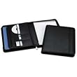 Professional Zippered Pad Holder, Pockets/Slots, Writing Pad, Black