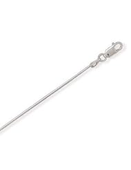 18 Inch Rhodium Plated Sterling Silver 025 Snake Chain Necklace - 1.0mm Wide
