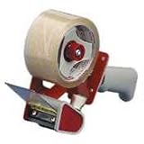 One Handed Box Sealing Tape Dispenser for 2"W Box Sealing Tapes, Black/Red (UNV88000)