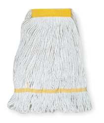 Tough Guy 1TYT2 Wet Mop, Antimicrobial, Small, White