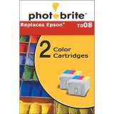 Photobrite 2-pk. Printer Cartridge Compatible for Epson T008 - Tri-Color