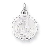 Sterling Silver #1 Grandpa Disc Charm QC2345