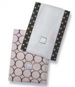 SwaddleDesigns Baby Burpie Burping Set-Pink Dots & Brown Mod Circles