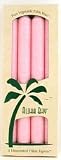 Aloha Bay Palm Wax Candles - Pink - Palm Taper 9 Unscented