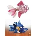 LIL Kinz Webkinz Pink Glitter Fish & Purple Goldfish Set