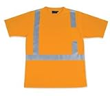 Hi Vis T-Shirt Ansi Class 2 Short Sleeve w/tape Orange Size 3X-LARGE