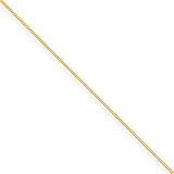 14k 0.60mm Curb Pendant Chain Necklace - 16 Inch - Spring Ring