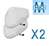 Lot de 2 lingettes microfibres pour balai vapeur H2O