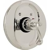 California Faucets 1/2 Thermostatic Valve with Round Trim Plate & Decorative Handle TH-150-38-PC