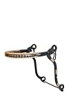 Metalab Black Satin HackamoreWith Clear Vinyl-Covered Bike Chain Nose Band - Black Satin