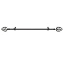 Achim Home Furnishings Metallo Leaf Curtain Rod with Finials, Extends 28-Inch to 48-Inch