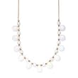 14K WHITE JADE NECKLACE, 17"