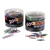 Giant Vinyl Translucent Paper Clips, Assorted Colors (OIC97212) Category: Paper and Binder Clips
