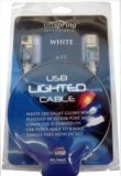 6' Lighted White USB A-b Clam